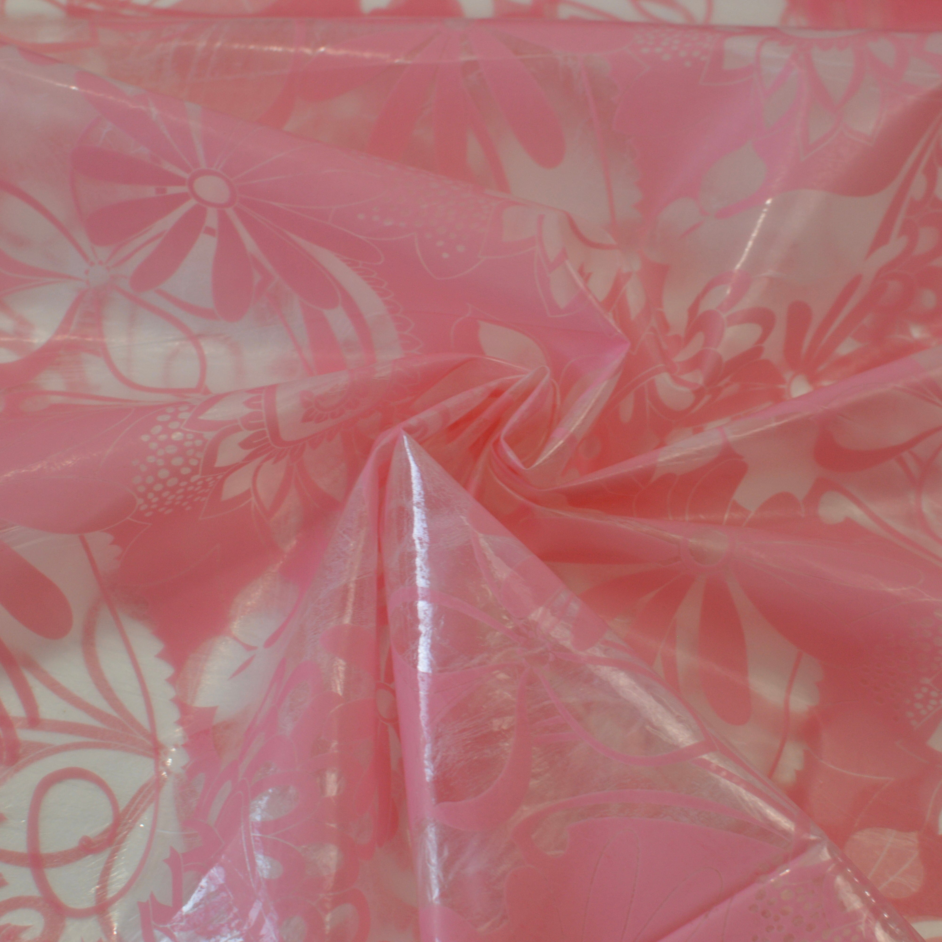 Regenjackenstoff - Blumen rosa klar Fabric poshpinks