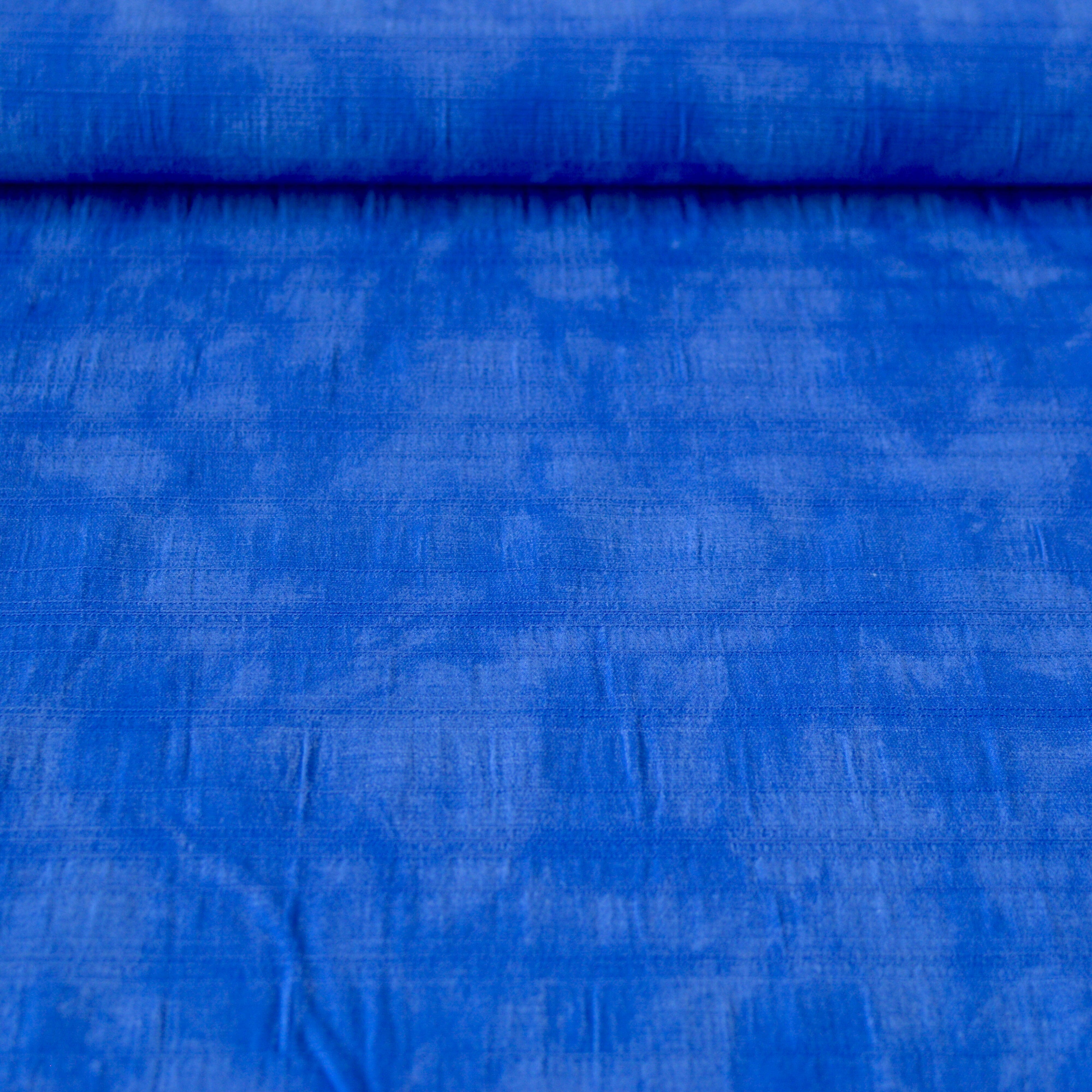 Baumwollmix - Webware im Batik & Leinen Look - royalblau Fabric poshpinks