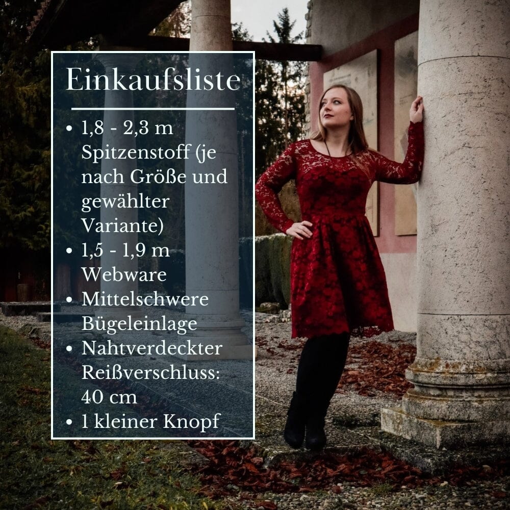 Purpurnaht Schnittmuster Ebook - Kleid Sienna - Gr. 32-52 Schnittmuster poshpinks