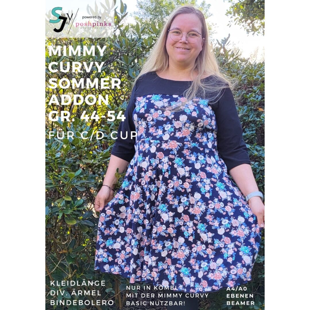 Mimmy Curvy Summer Addon 44-54 für C/D - Cup! Schnittmuster poshpinks