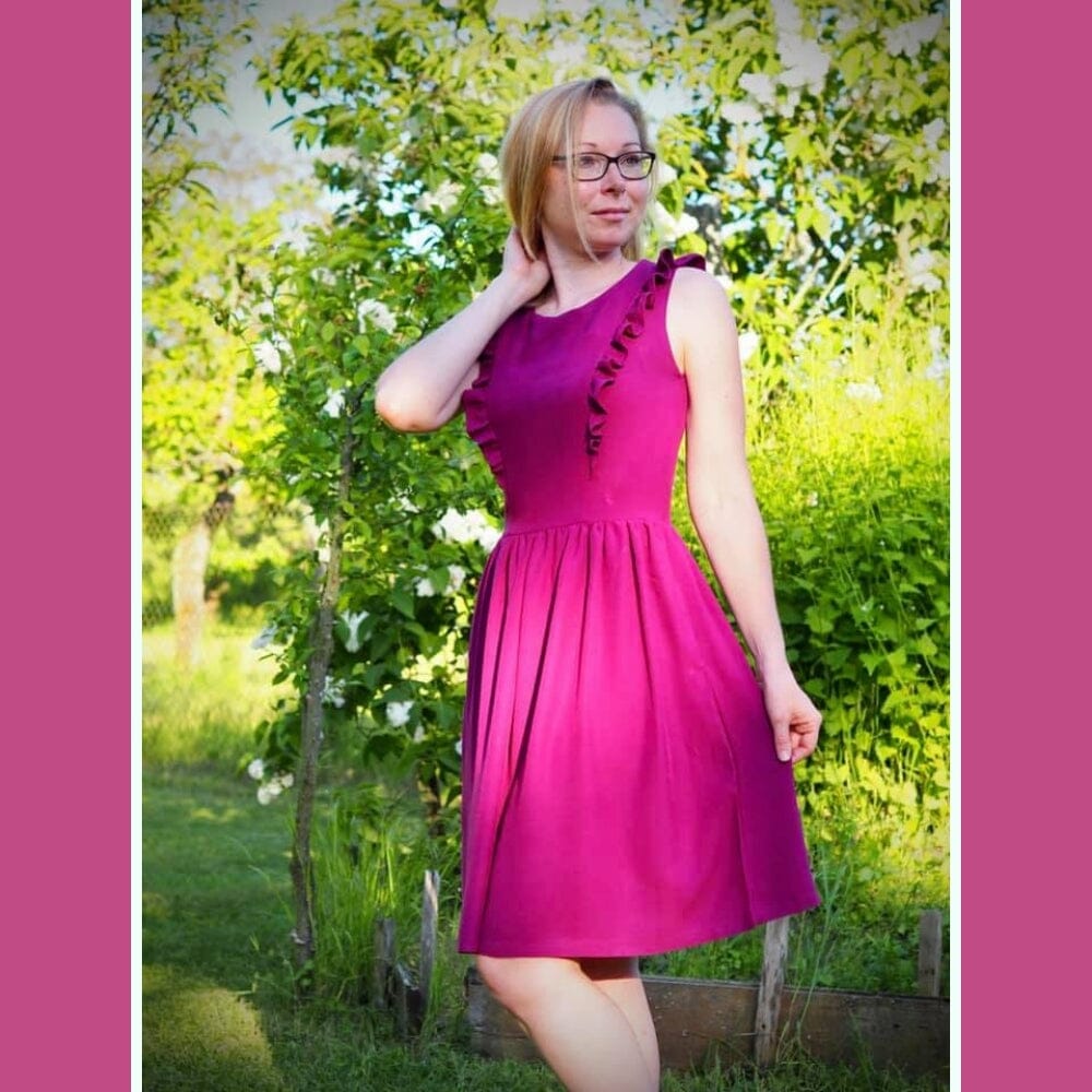 Purpurnaht Schnittmuster Ebook - Kleid Cascada - Gr. 32-52 Schnittmuster poshpinks