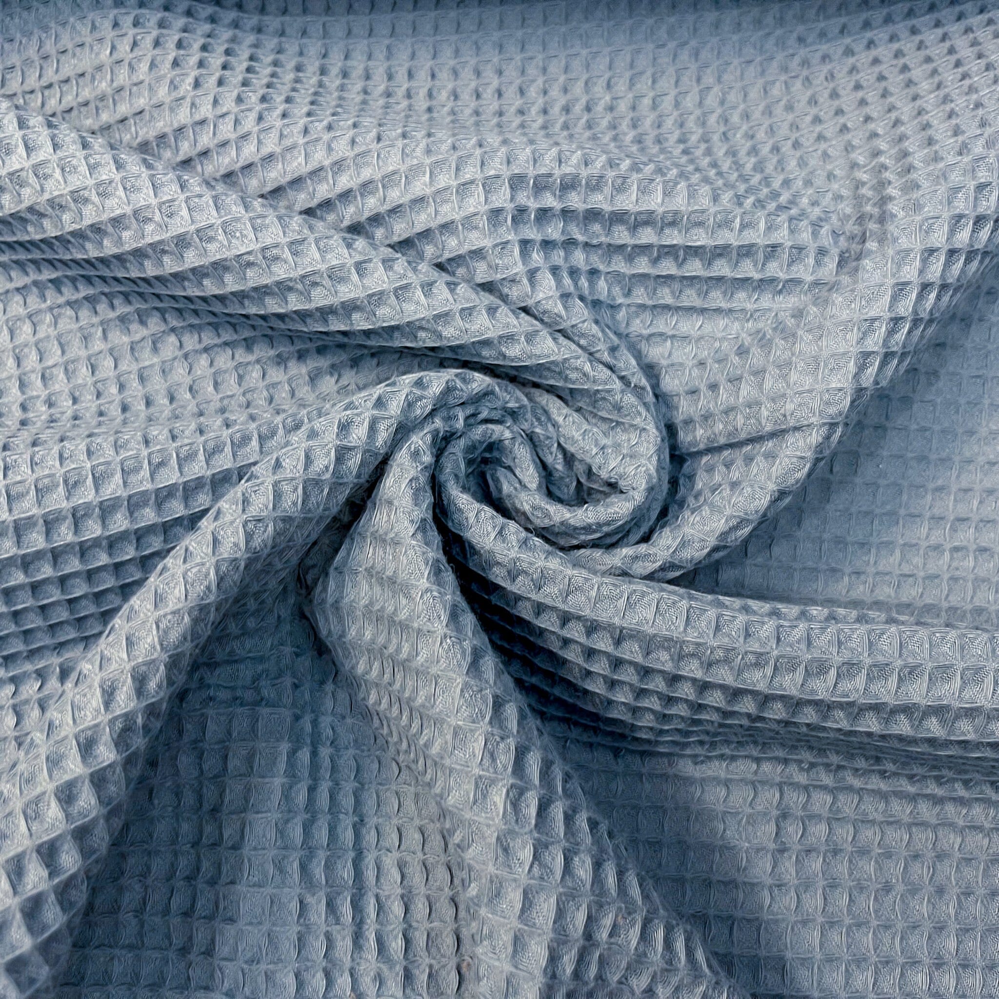 Waffelstoff hellblau big Fabric poshpinks