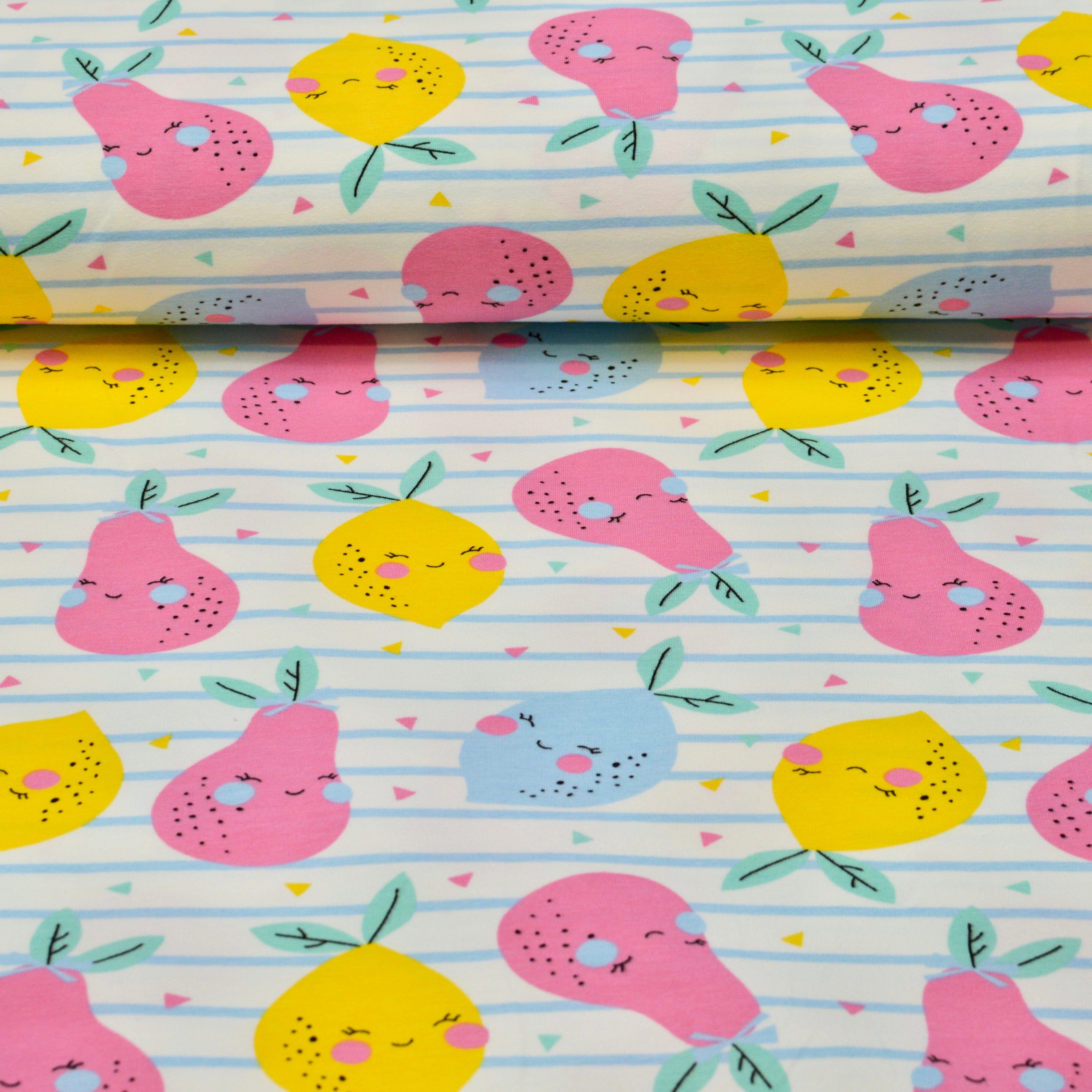 Baumwolljersey - Freche Früchtchen Fabric poshpinks