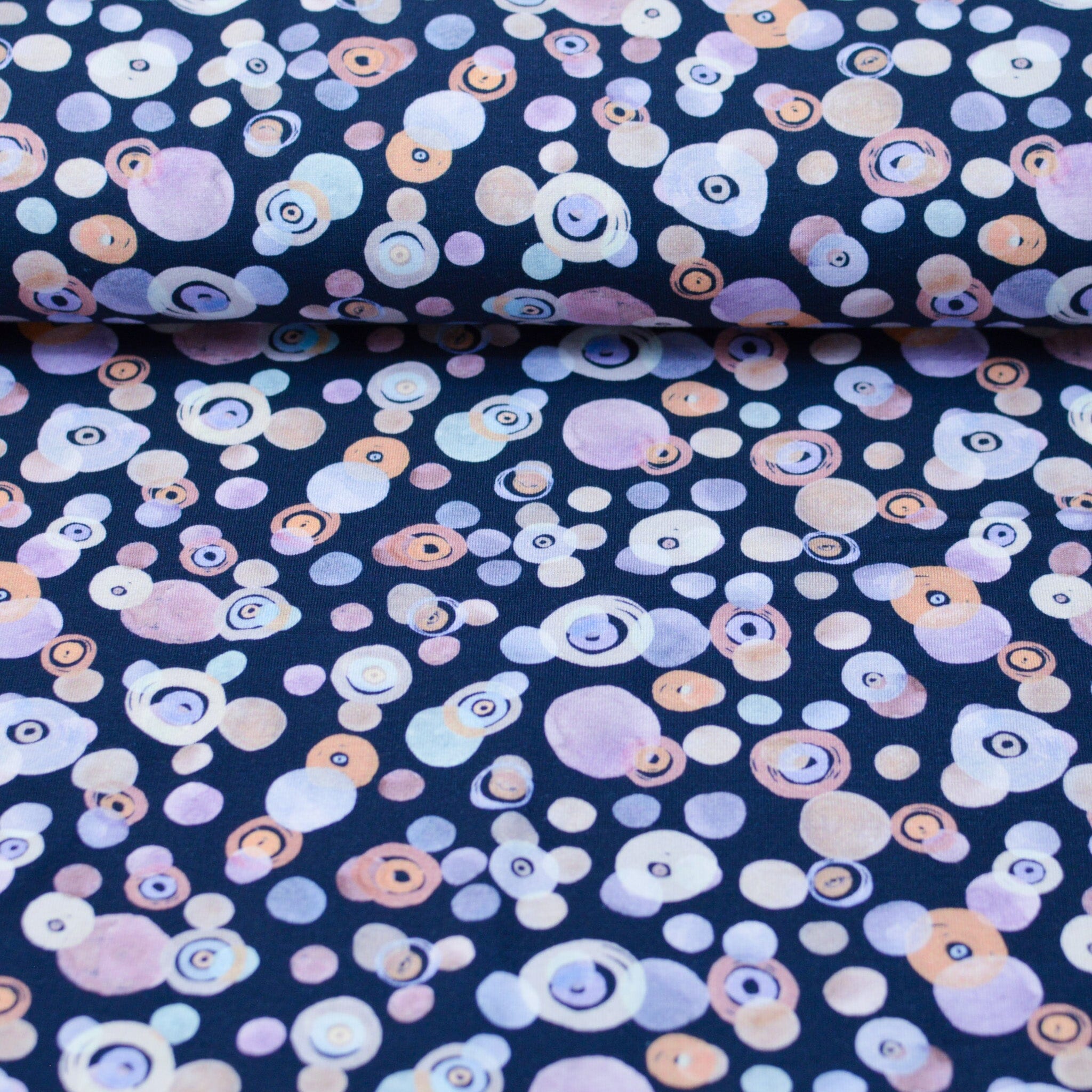 Baumwolljersey - Drops pastell Fabric poshpinks