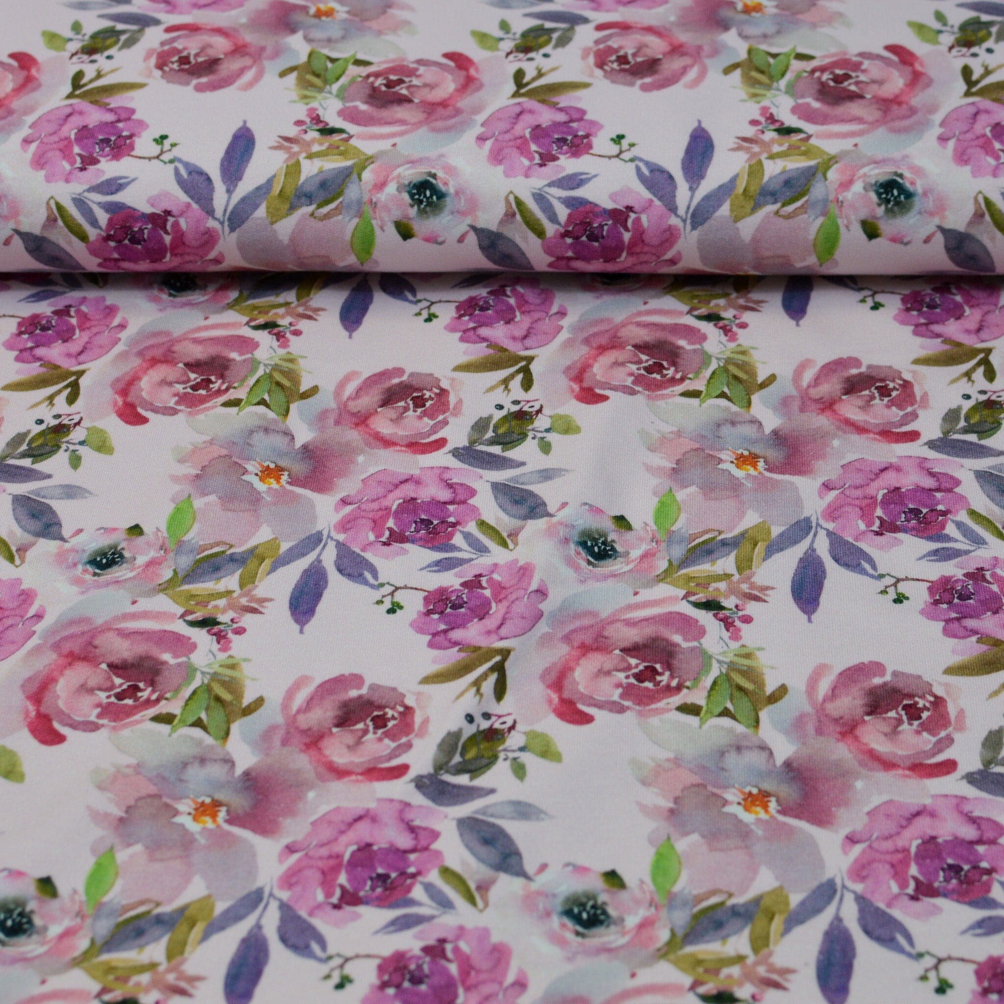 French Terry - Rosen rose Fabric poshpinks