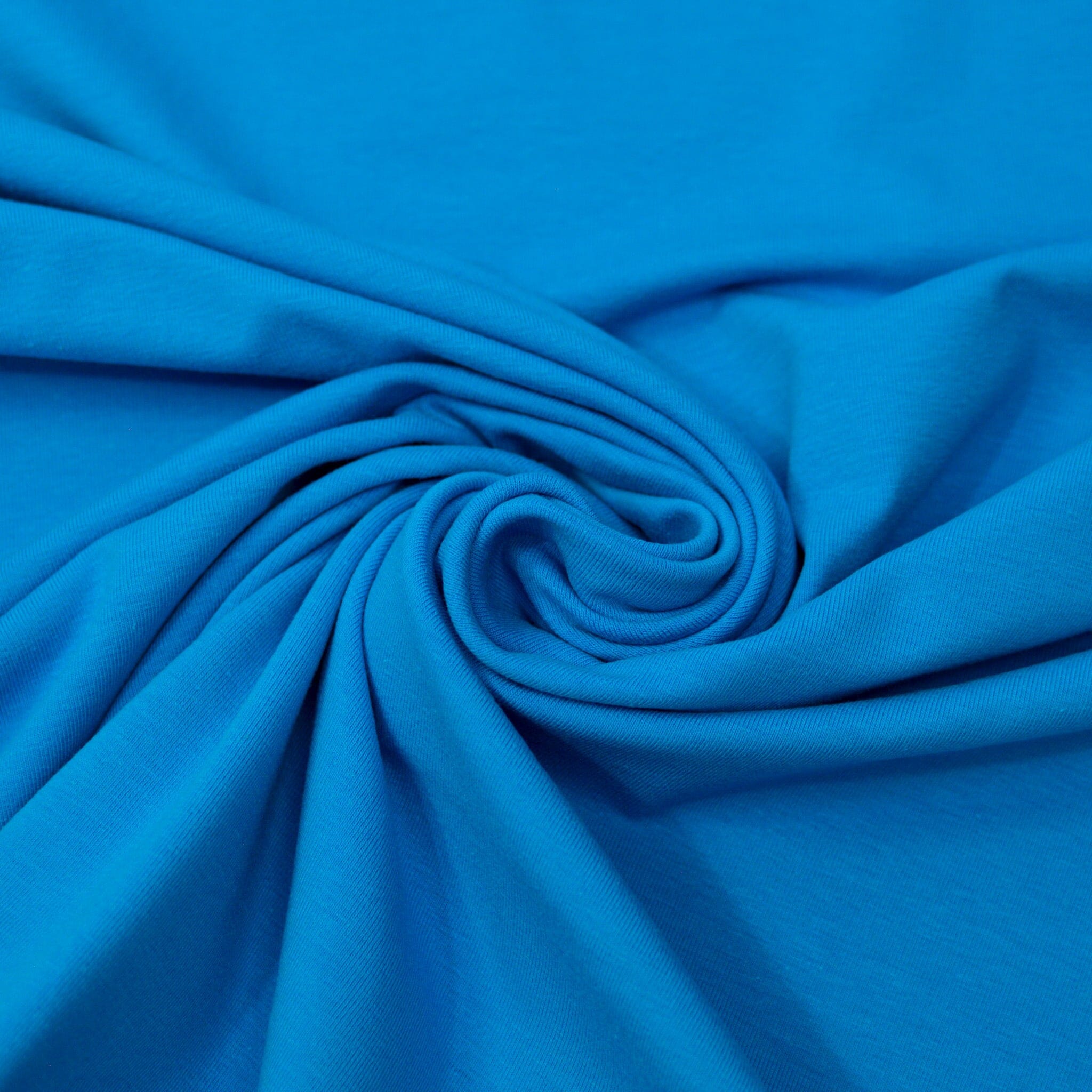 Baumwolljersey - azurblau Fabric poshpinks