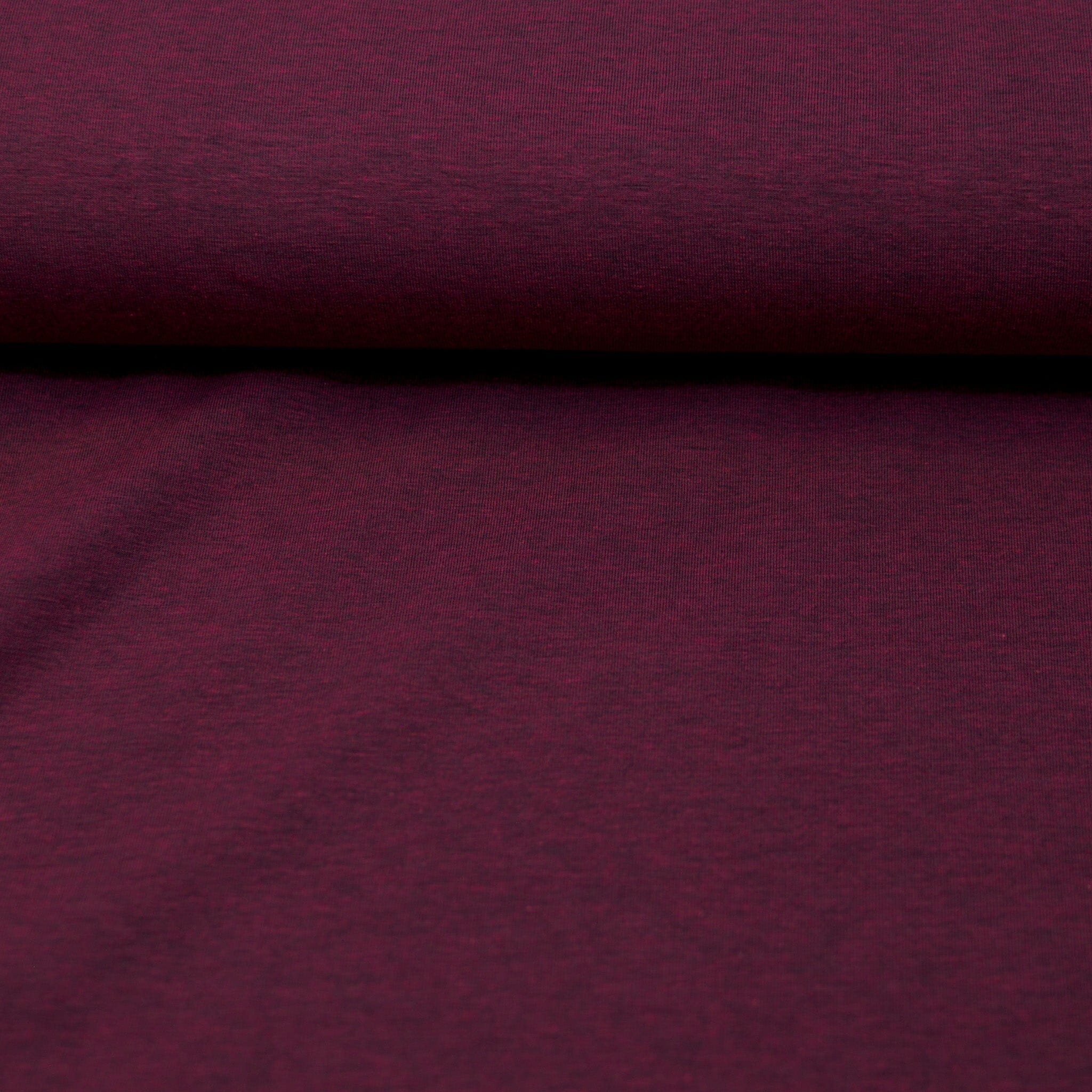 Melangejersey - aubergine schwarz Fabric poshpinks